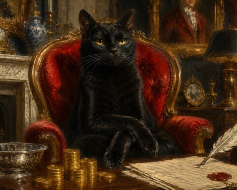 Meet Blackie: The Cat Who Inherited Millions. Featured image for a story about Blackie the cat that received millions after his owner died.